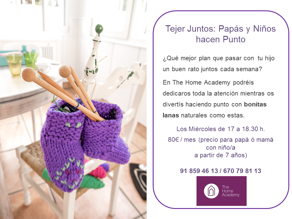 Tejer Juntos Papás y Niños hacen Punto