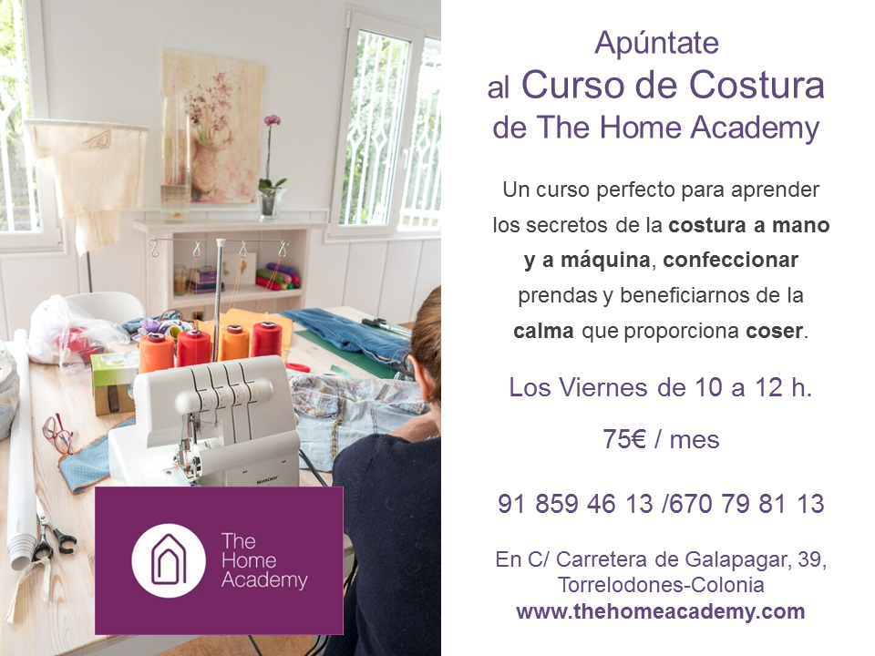 CARTEL COSTURA EN THE HOME ACADEMY 