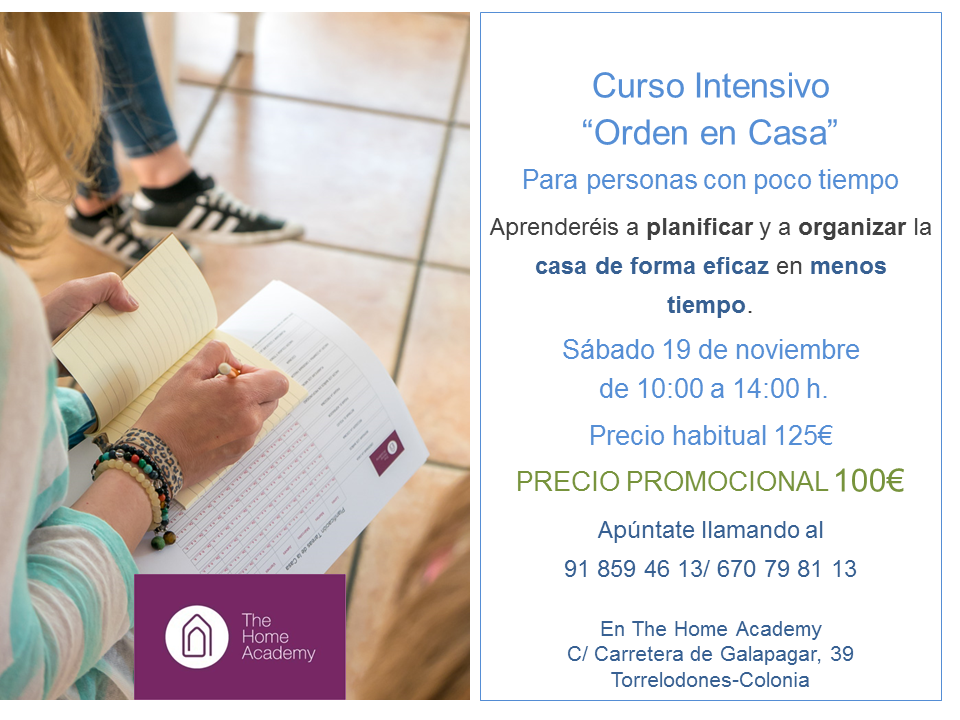 Curso Intensivo Orden en Casa 19 noviembre