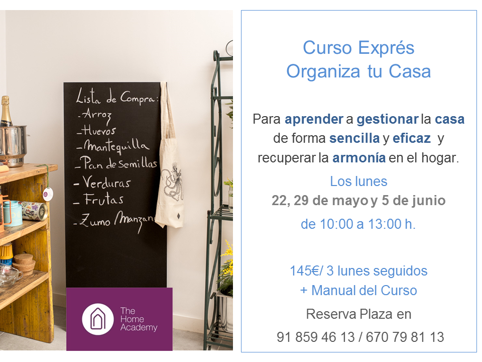 Curso Organiza tu Casa mayo y junio 2017