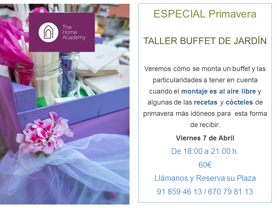 TALLER  DE BUFFET DE JARDÍN